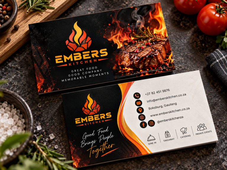 embers kitchen business card