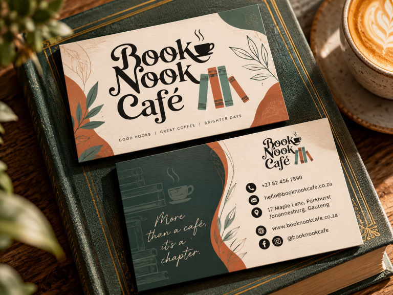 the coffee nook business card design
